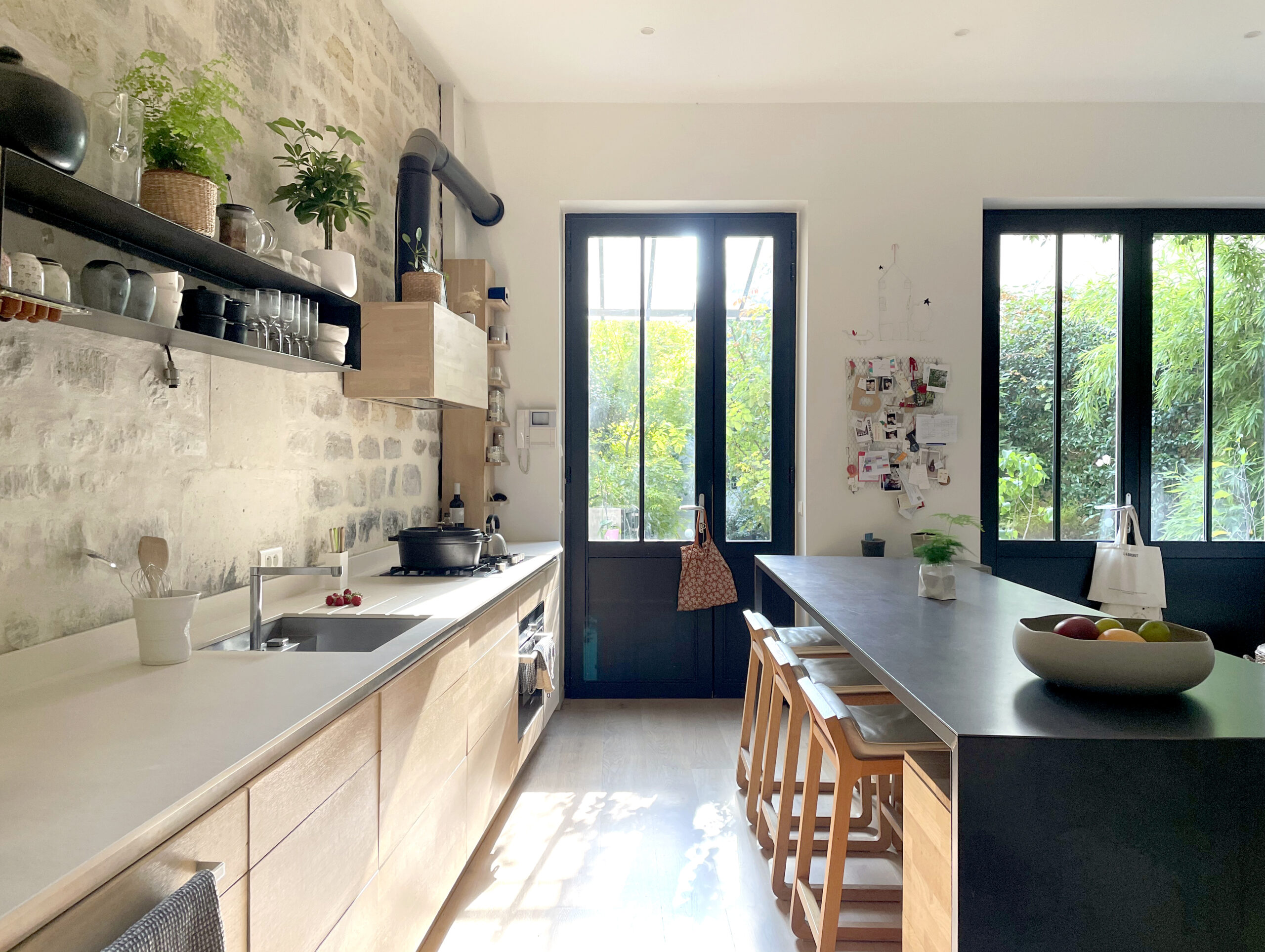 Rénovation maison Saint-Germain-en-Laye - cuisine sur jardin