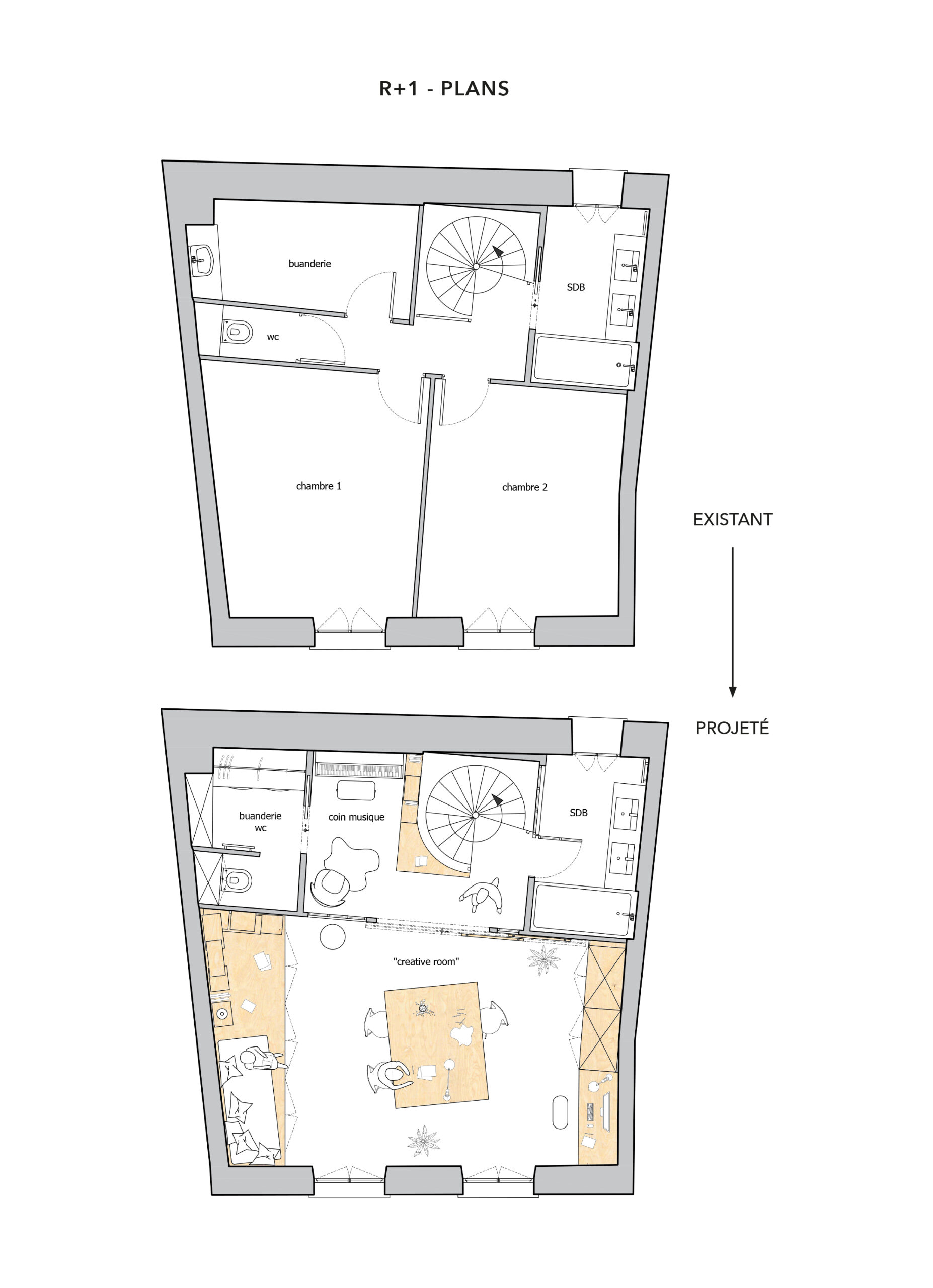 plan architecture ; plan appartement ; plan bureau ; plan avant après
